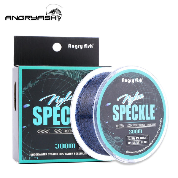 Angryfish 300m speckle invisible monofilament nylon fishing line