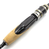 Ultra light spinning fishing rod with wooden handle