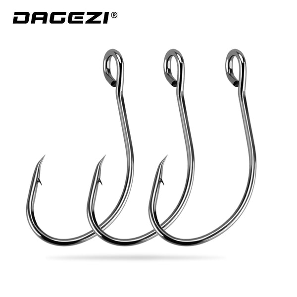 DAGEZI Carbon Steel Fishing Hook 25Pcs/Lot #4-#12